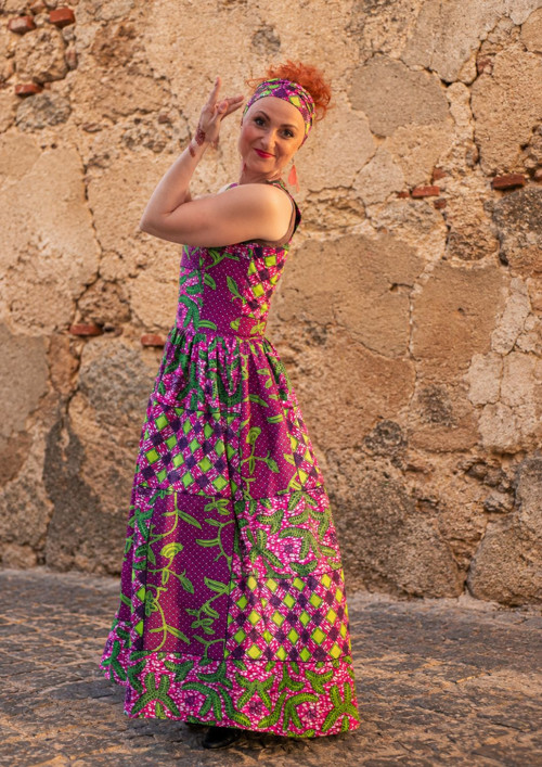 Africké Dlouhé Šaty Růžové - Sleva!! — foto 3