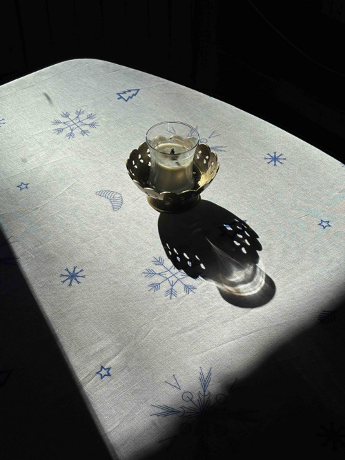 Lněný ubrus ,,Vánoční ledový” — foto 4