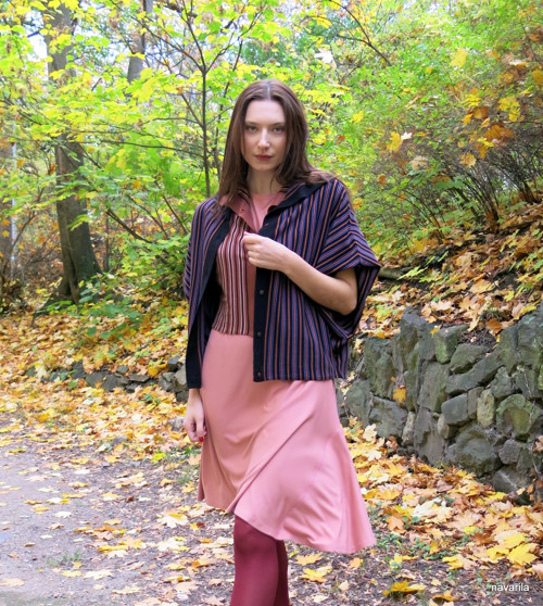 MONOKIN- top kimono proužkované/propínací — foto 3