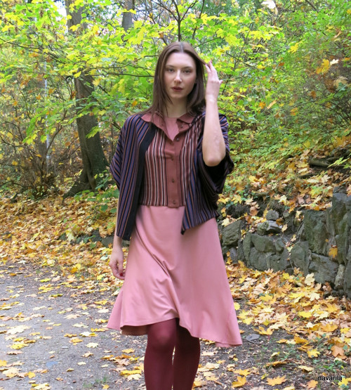 MONOKIN- top kimono proužkované/propínací — foto 2