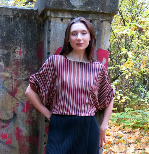 MOKINO- top kimono proužkované — foto 2