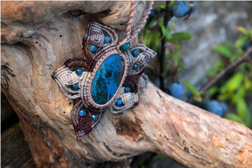 Mandala náhrdelník s chryzokolem — foto 2