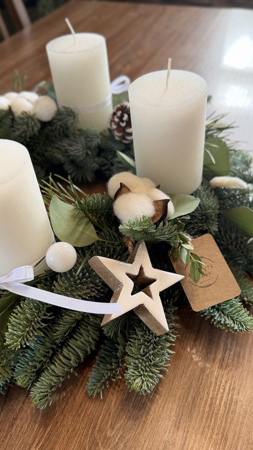 Adventní svícen bílý — foto 2