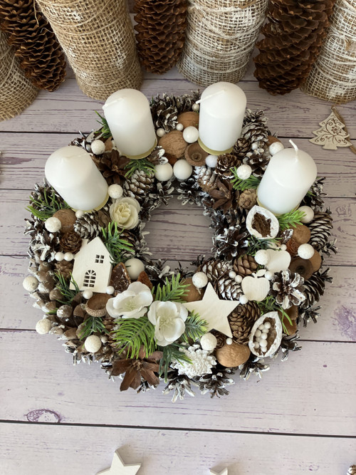 Adventní věnec - Bílé Vánoce — foto 2