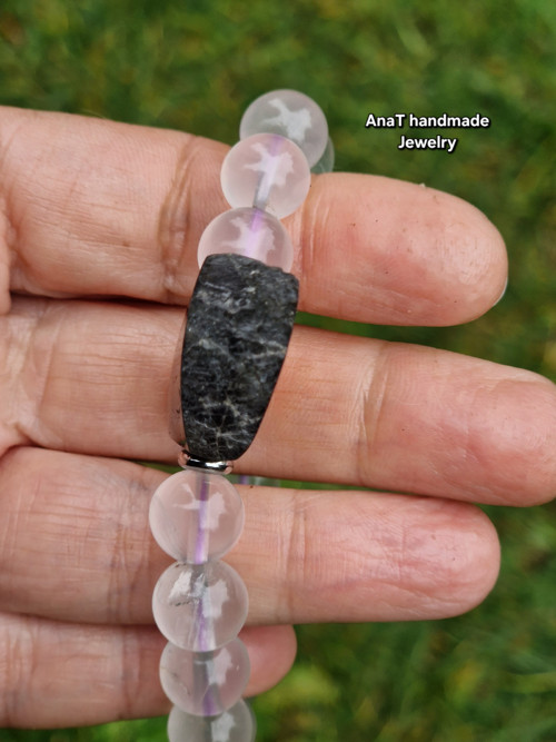 Náramek s labradoritem , chalcedonem — foto 3