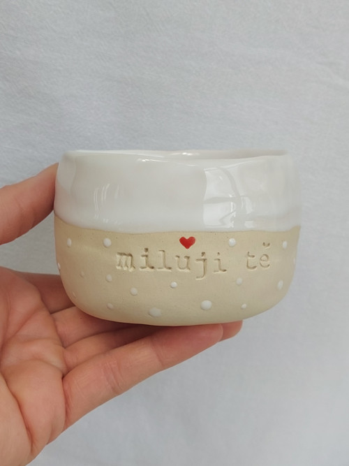 Keramicky kalíšek "miluji tě" — foto 4