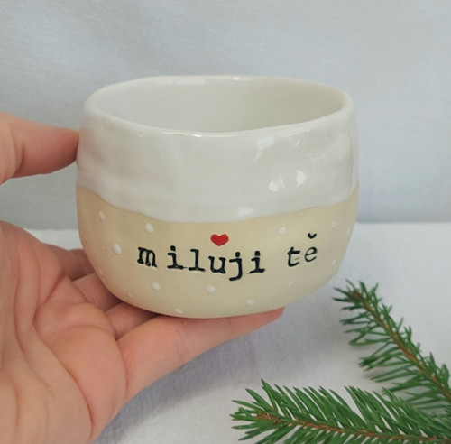 Keramicky kalíšek "miluji tě" — foto 2
