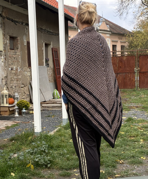 Velký háčkovaný šátek Cizinka / Outlander — foto 3