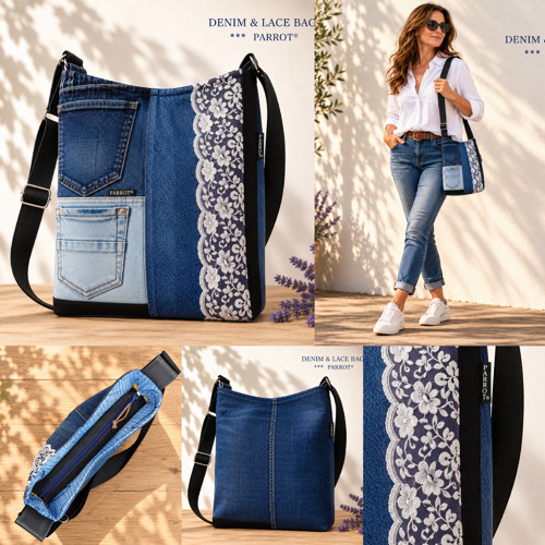 DeNIM & LACE BAG *** PaRROT® — foto 3