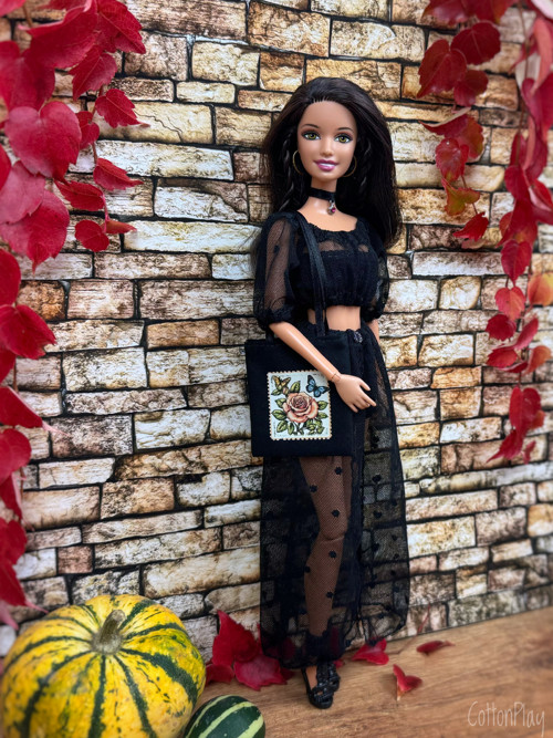 Taška pro Barbie - Růže, černá — foto 2