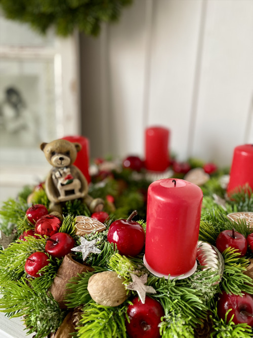Adventní věnec s medvídkem — foto 5