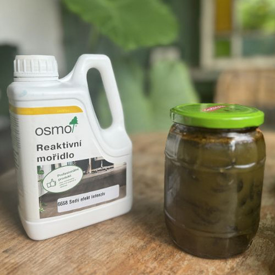 osmo profesionální reaktivní mořidlo a domácí octové mořidlo
