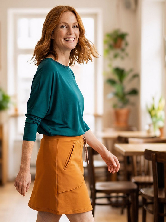 Top ANGELINE dark sea green