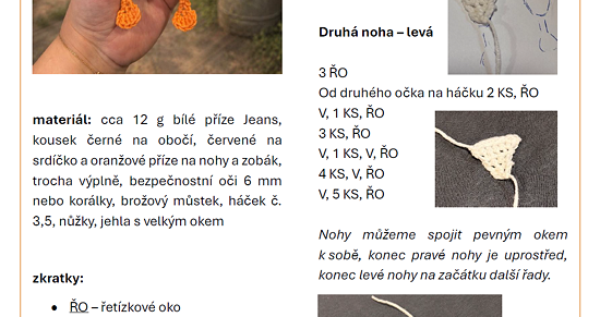 háčkovaný perníček návod