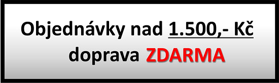 Doprava zdarma nad 1.500,- Kč