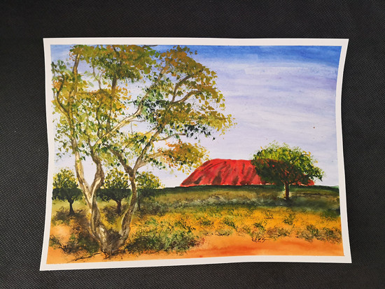 Akvarel - Uluru